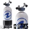 Bouteille 12 Litres Court 230 Bars 2 Sorties TAG - Aqualung