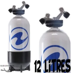 Bouteille 12 Litres Court 230 Bars 2 Sorties TAG - Aqualung