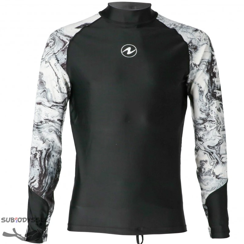 Top Lycra Rashguard NOIR/BLANC Homme Manches Longues - Aqualung 1 Top Lycra Rashguard NOIR/BLANC Homme Manches Longues - Aqualung