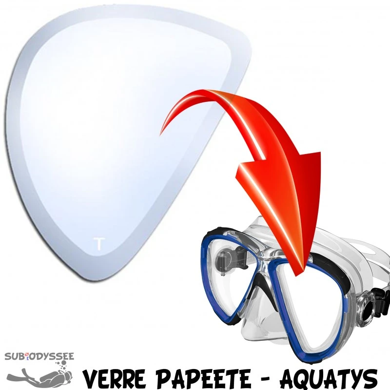 Verre Correcteur Masque PAPEETE Négatif (-1.5 à -4.5) - Aquatys 1 Verre Correcteur Masque PAPEETE Négatif (-1.5 à -4.5) - Aquatys
