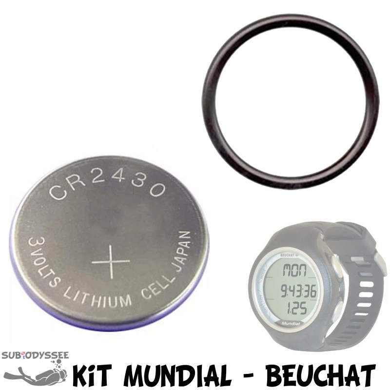 Kit Pile MUNDIAL / MUNDIAL 2 Ordinateur Apnée - Beuchat 1 Kit Pile MUNDIAL / MUNDIAL 2 Ordinateur Apnée - Beuchat