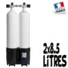 Bi-Bouteille De Plongée 2 X 8.5 Litres 230 Bars (Ø140mm) - Roth