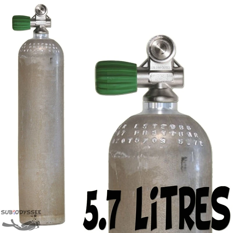 Bouteille 5.7 Litres 230 Bars Aluminium S40 Nitrox 1 Bouteille 5.7 Litres 230 Bars Aluminium S40 Nitrox