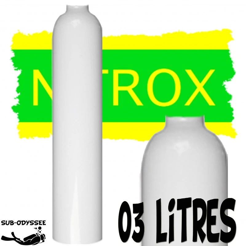 Bouteille 3 Litres NITROX 230 Bars Aluminium - LUXFER 1 Bouteille 3 Litres NITROX 230 Bars Aluminium - LUXFER