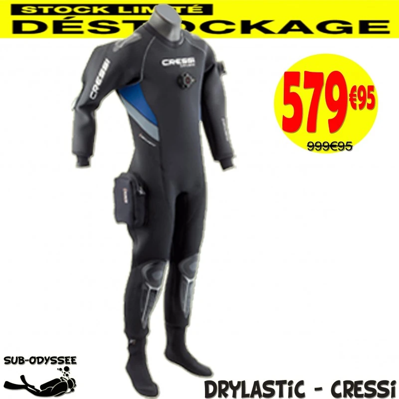 Combinaison Etanche DRYLASTIC Homme Cressi - DESTOCKAGE 1 Combinaison Etanche DRYLASTIC Homme Cressi - DESTOCKAGE