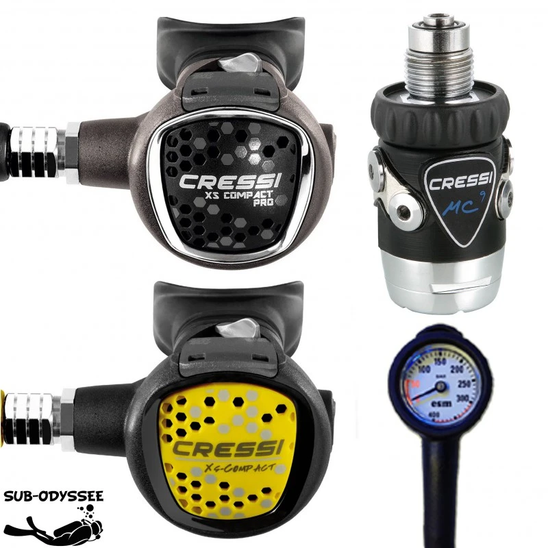 Pack MC9 SC COMPACT PRO + Octopus COMPACT + Manomètre De Cressi 1 Pack MC9 SC COMPACT PRO + Octopus COMPACT + Manomètre De Cressi