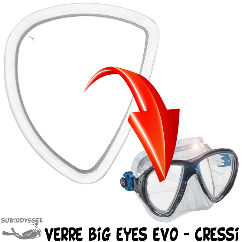 Verre Correcteur BIG EYES EVO Négatif (-1.0 à -6.0) - Cressi 1 Verre Correcteur BIG EYES EVO Négatif (-1.0 à -6.0) - Cressi
