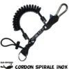 Cordon Spiralé - Mousqueton PM Inox - Cable Inox