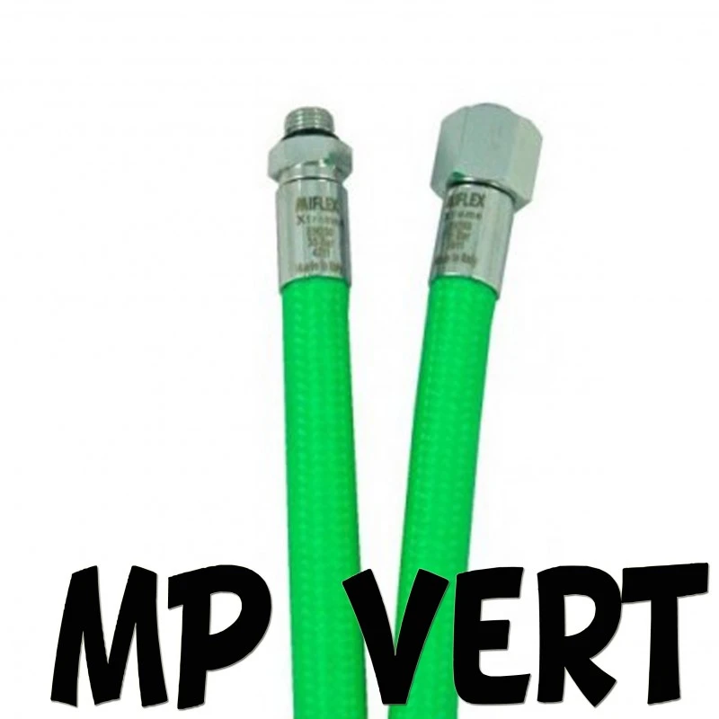 Flexible Tressé VERT Moyenne Pression 3/8" Pour Détendeur De Plongée - MIFLEX 1 Flexible Tressé VERT Moyenne Pression 3/8" Pour Détendeur De Plongée - MIFLEX